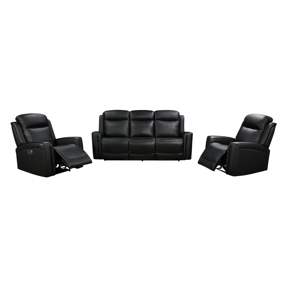 Mijas 3+1+1 Seater Recliner Sofa, Black