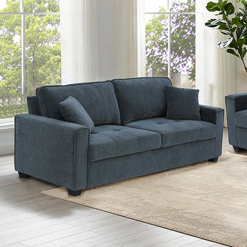 Frigiliana charcoal fabric sofa in a modern living room
