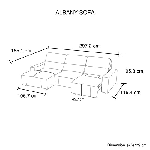 Pollensa 3 Seater Sectional Sofa, Tan