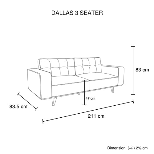 Competa 3 Seater Sofa, Grey
