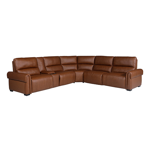 Javea 6 Seater Recliner Sofa, Dark Brown