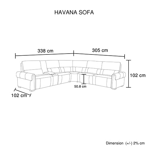 Javea 6 Seater Recliner Sofa, Dark Brown