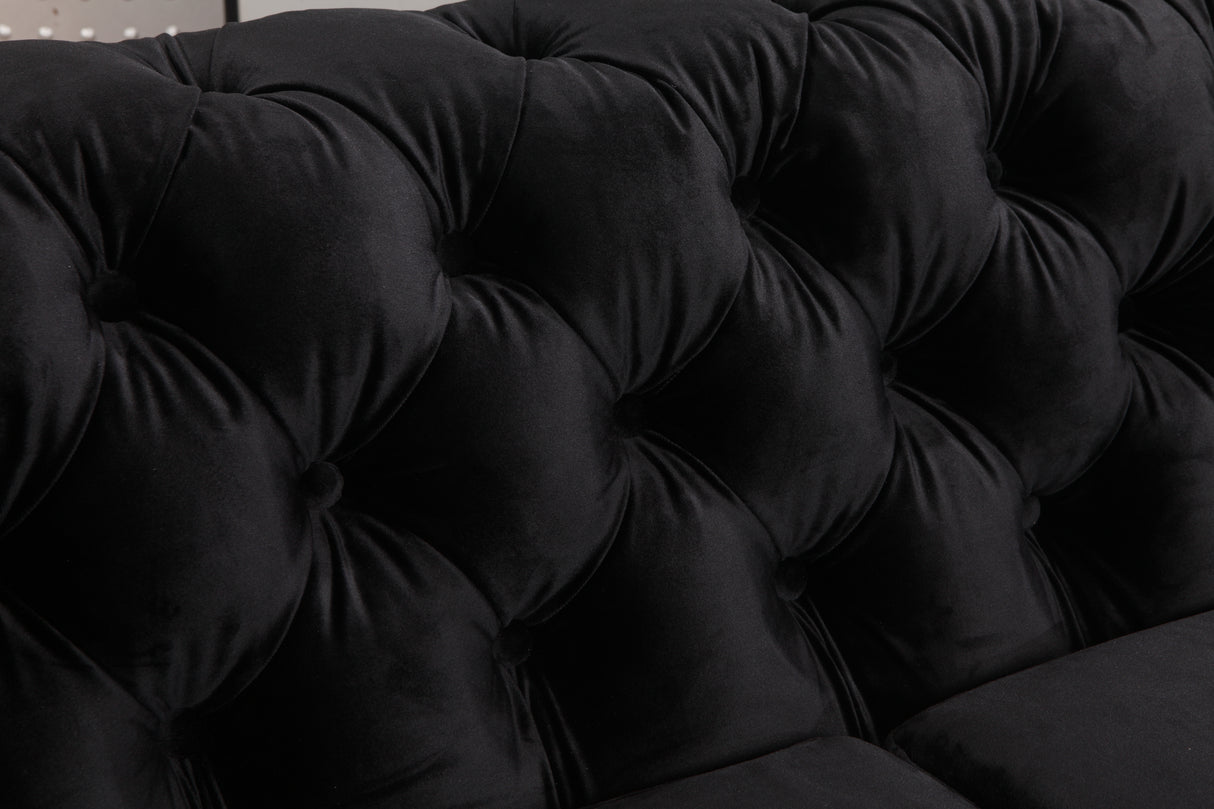 Salobrena 3 Seater Sofa, Black