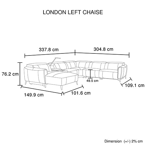 Formentera 5 Seater Corner Sofa Left Hand Chaise