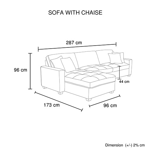 Frigiliana Corner Sofa, Grey