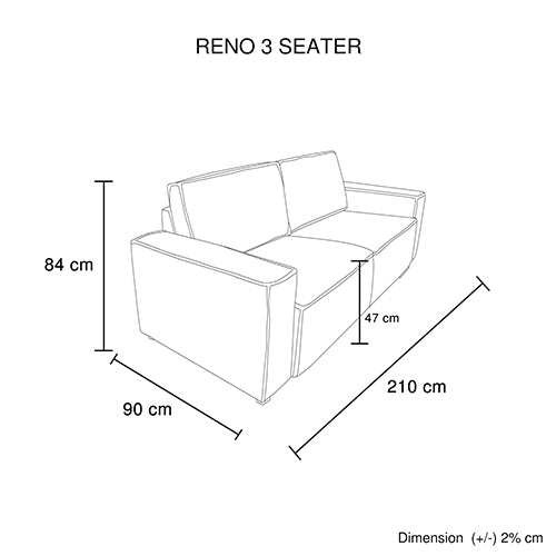 Portocolom 3 Seater Sofa, Grey