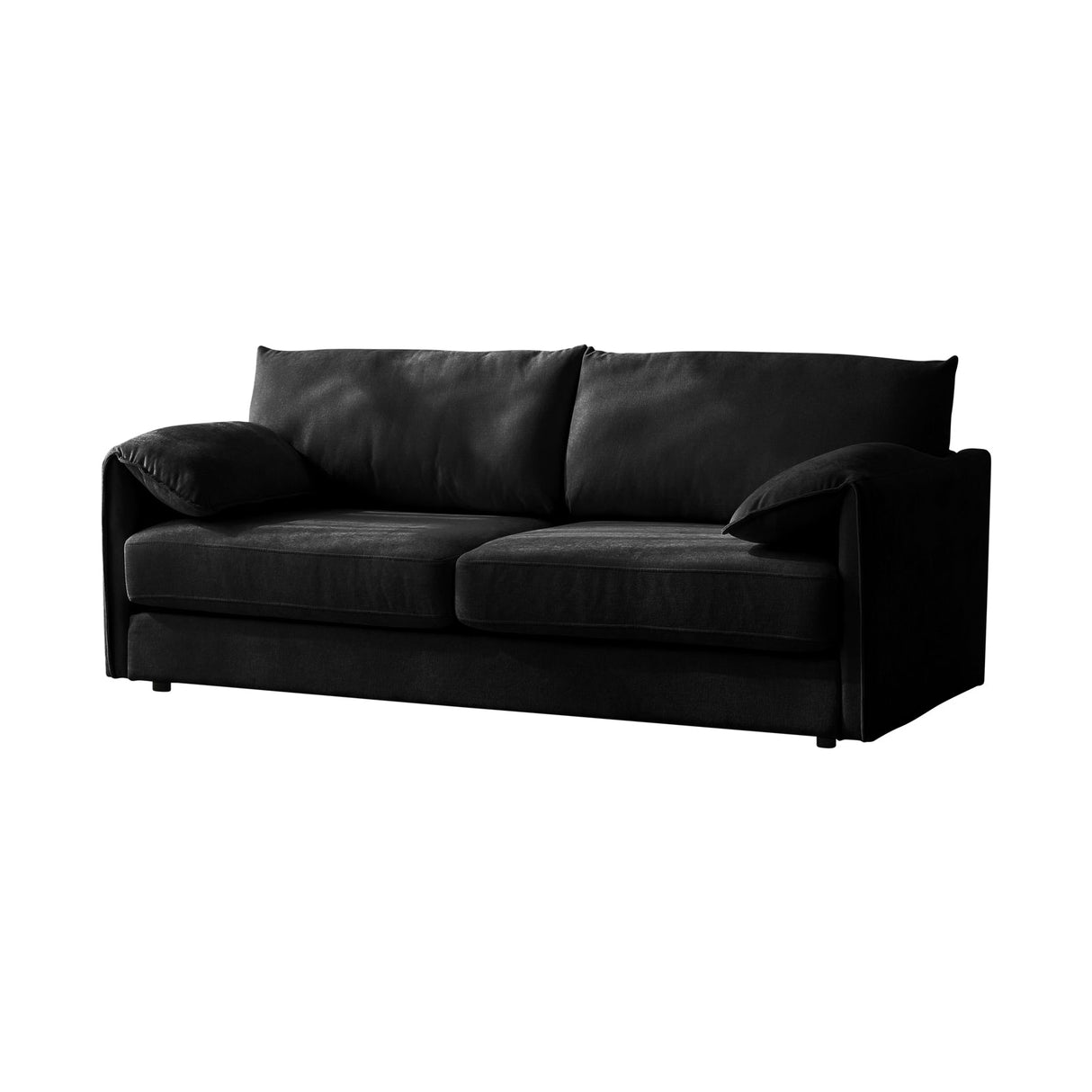 Cala Millor black fabric sofa bed in a modern living room