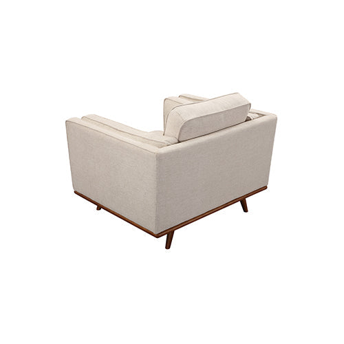 Modern Single Seater Armchair with Wooden Frame and Dual Layer Upholstery Allure Home Collections