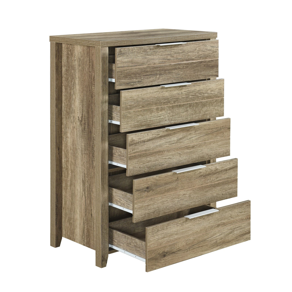 Tahmoor 5 Drawer Tallboy, Oak