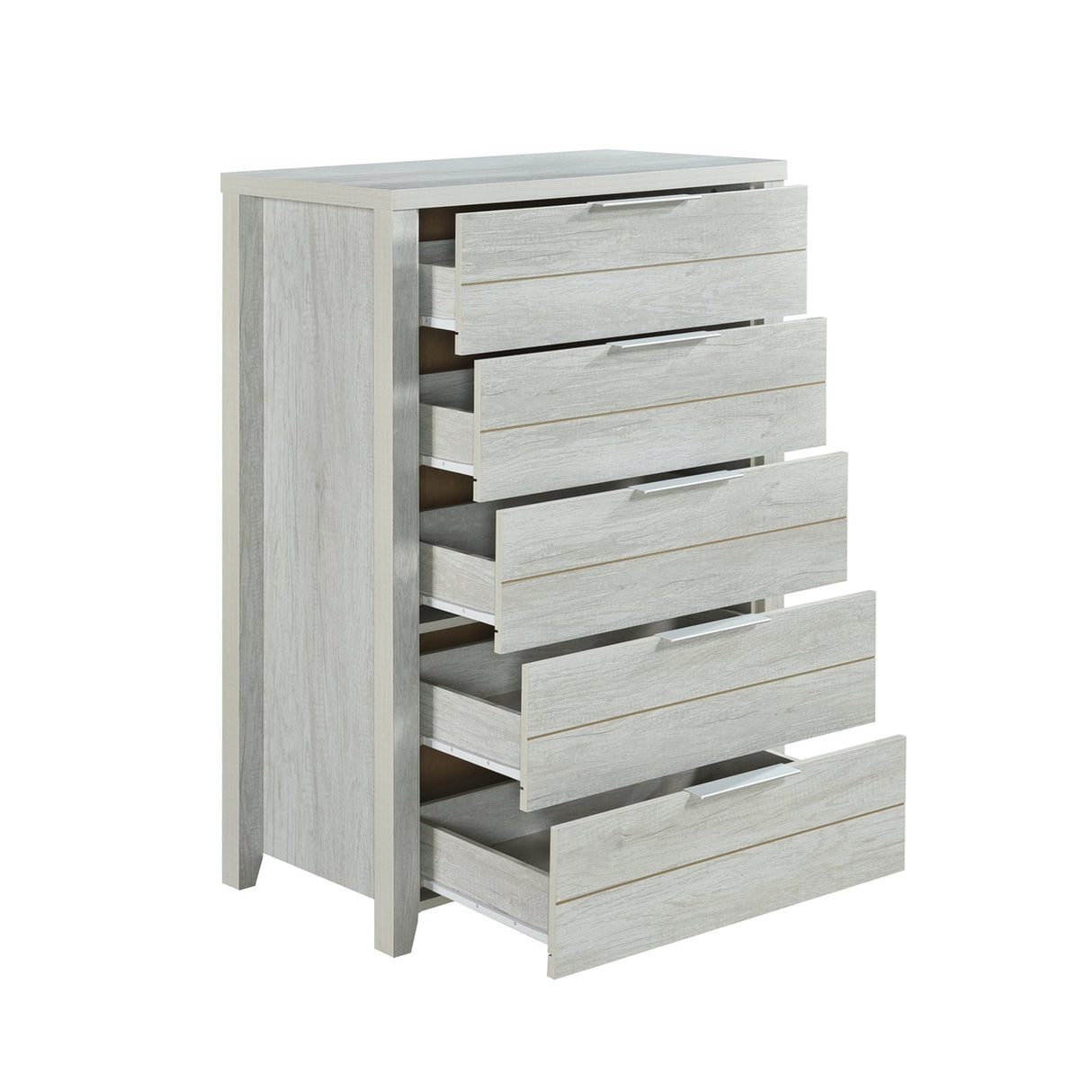 Fitzroy Falls 5 Drawer Tallboy, White Ash