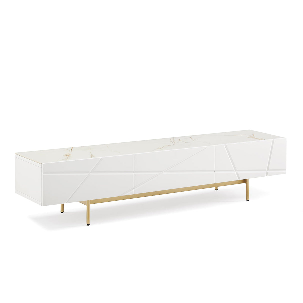Lebrina 179.5cm TV Cabinet, White Gloss
