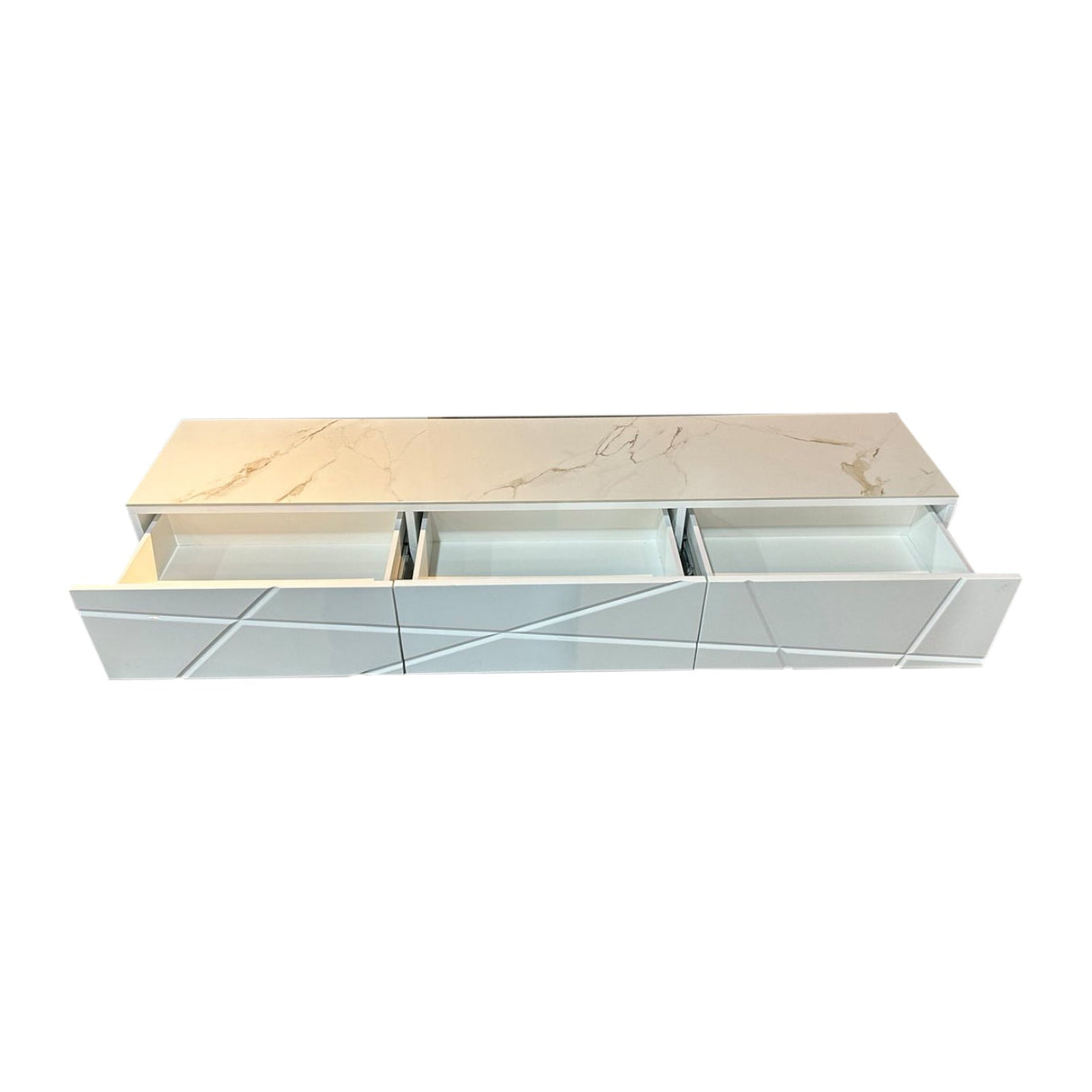 Lebrina 179.5cm TV Cabinet, White Gloss