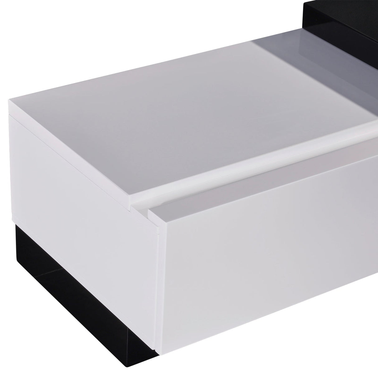 Low Head 220cm TV Cabinet, Black and White