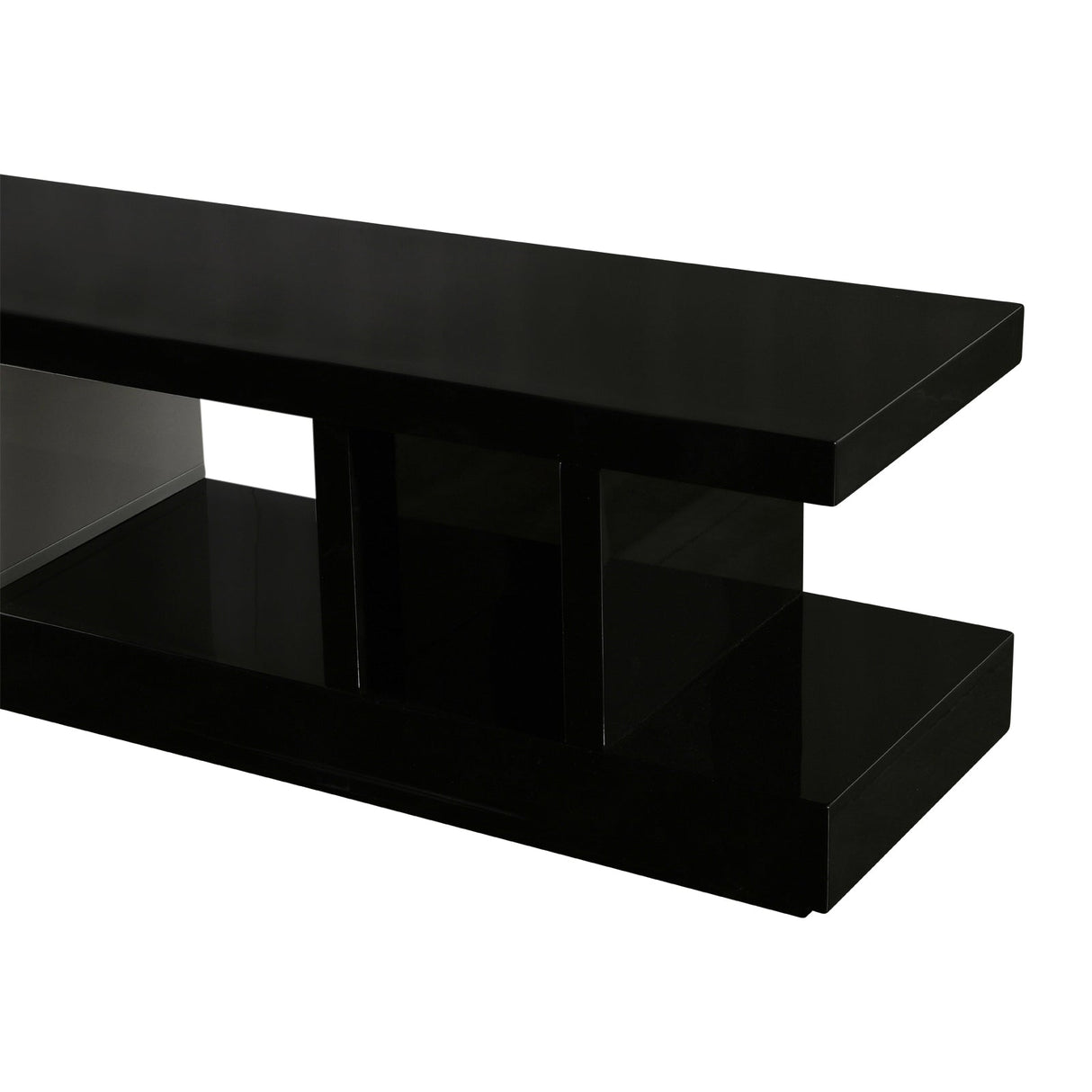 Low Head 220cm TV Cabinet, Black and White