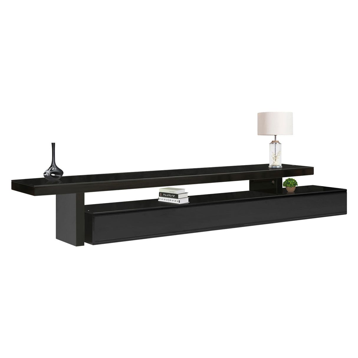 Pipers River 420cm Extendable Entertainment Unit, Black Gloss