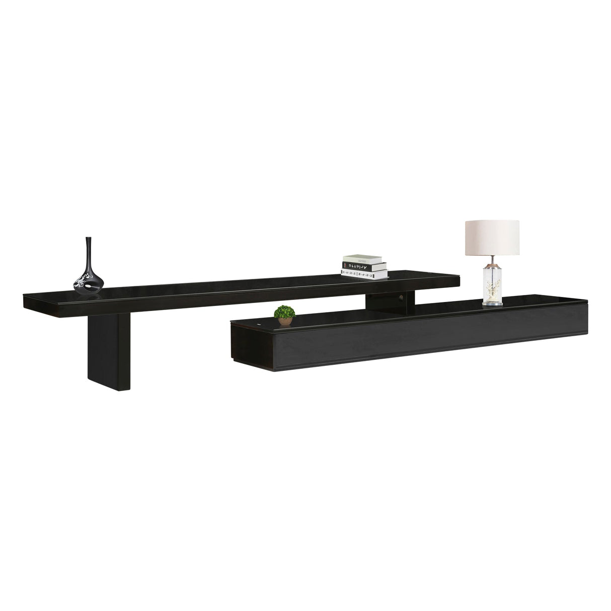 Pipers River 420cm Extendable Entertainment Unit, Black Gloss