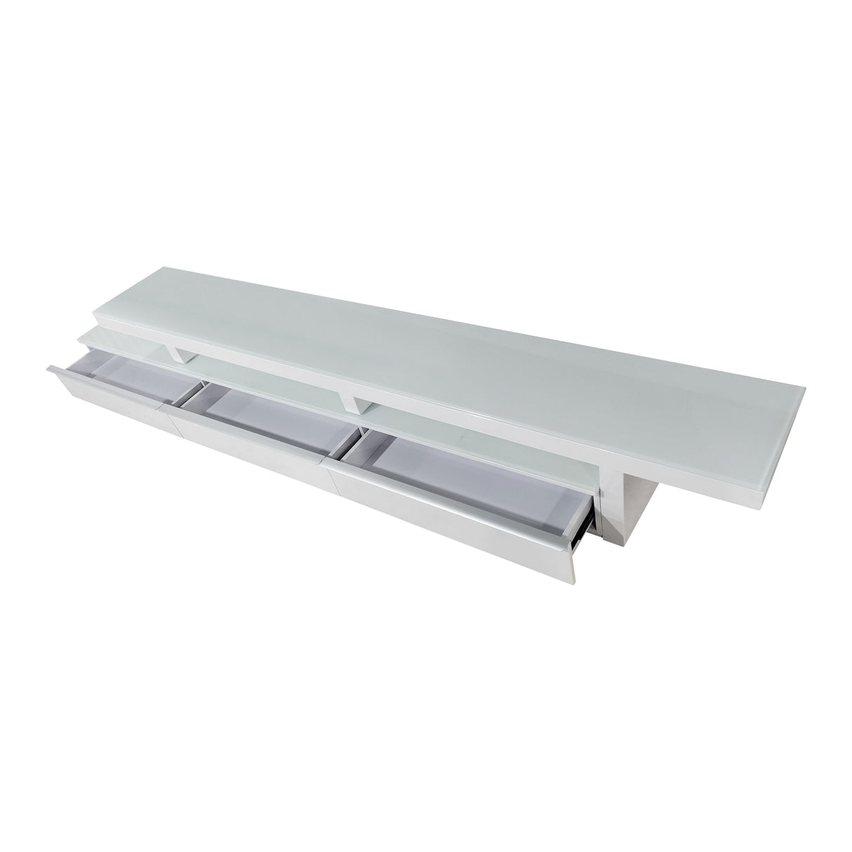 Pipers River 420cm Extendable Entertainment Unit, White Gloss