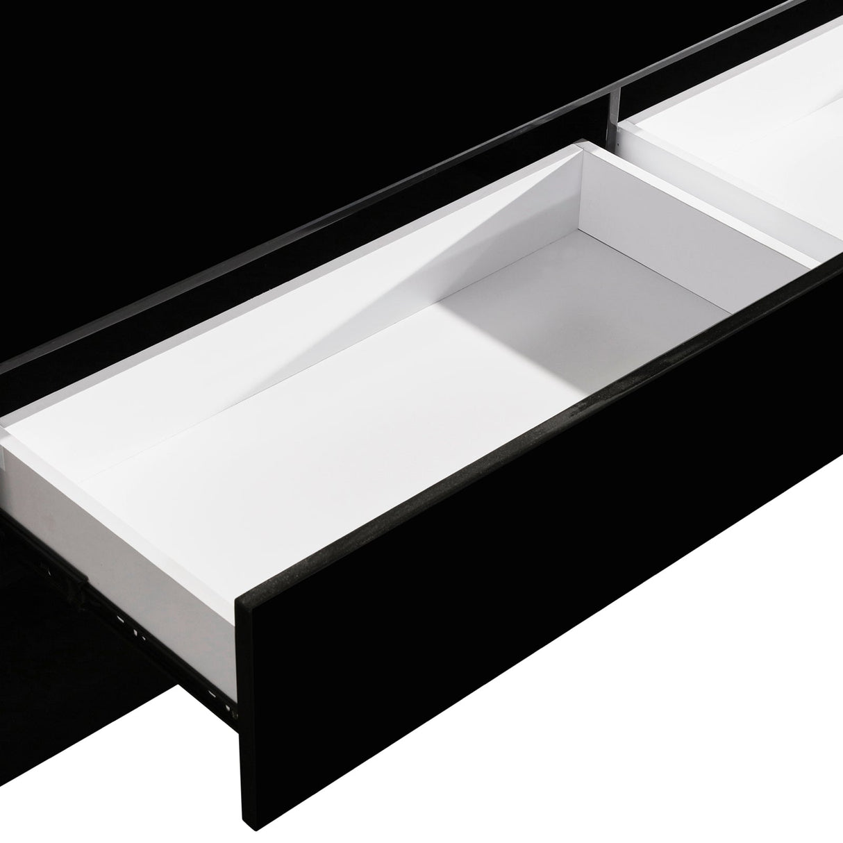 Greens Beach 200cm TV Cabinet, Black Gloss