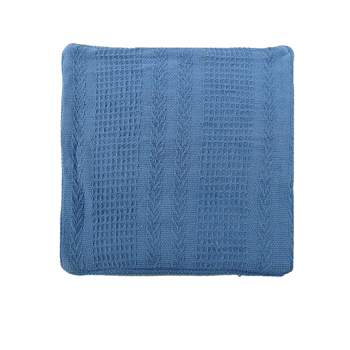 Cotton Knitted Herringbone Cushion Cover — Blue 43 x 43cm — Allure Home Collections