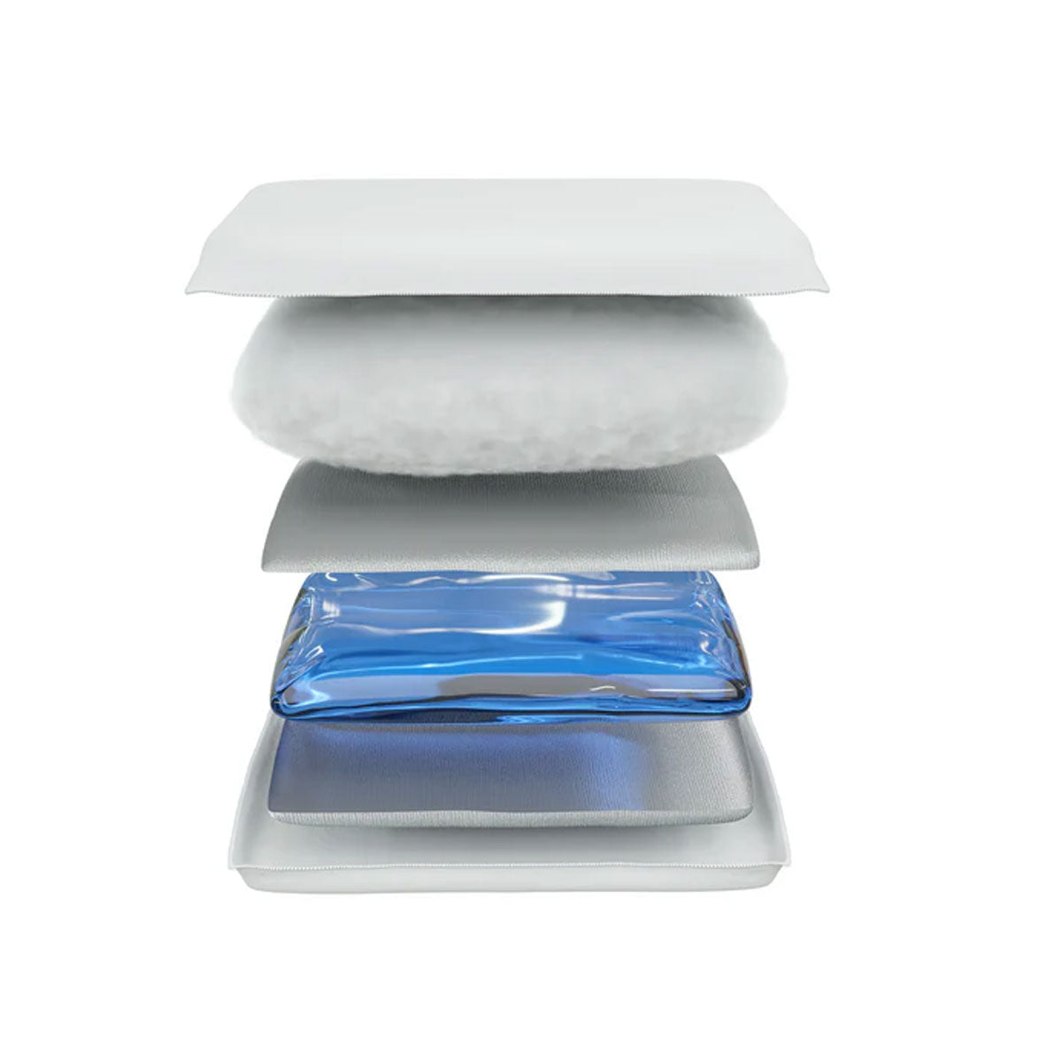 Mediflow Travel Waterbase Fibre Pillow — 33x53cm, Adjustable, Neck Support On-The-Go — Allure Home Collections