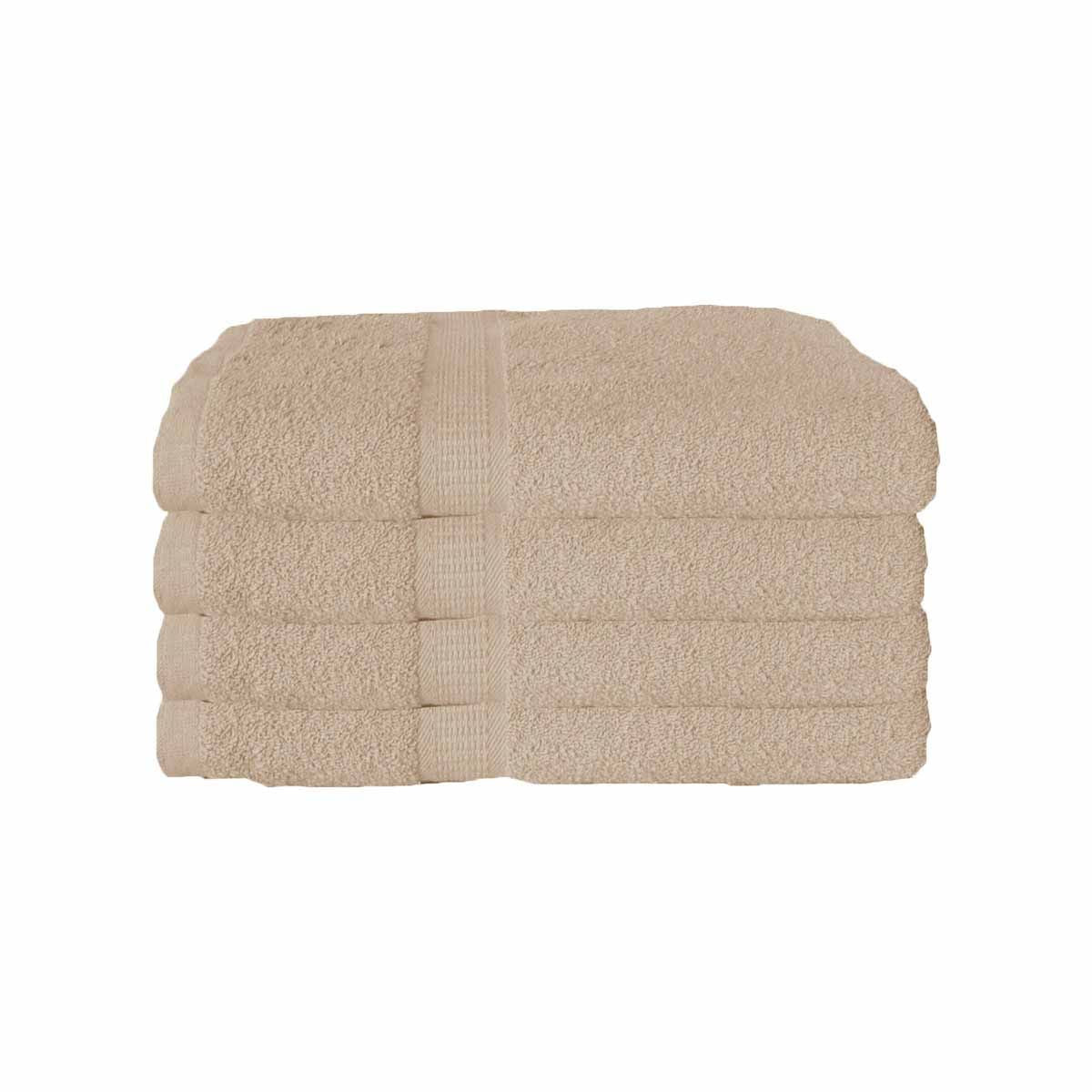 Latte 600 GSM bath towel, 70 x 140 cm, in a solid colour with border detail