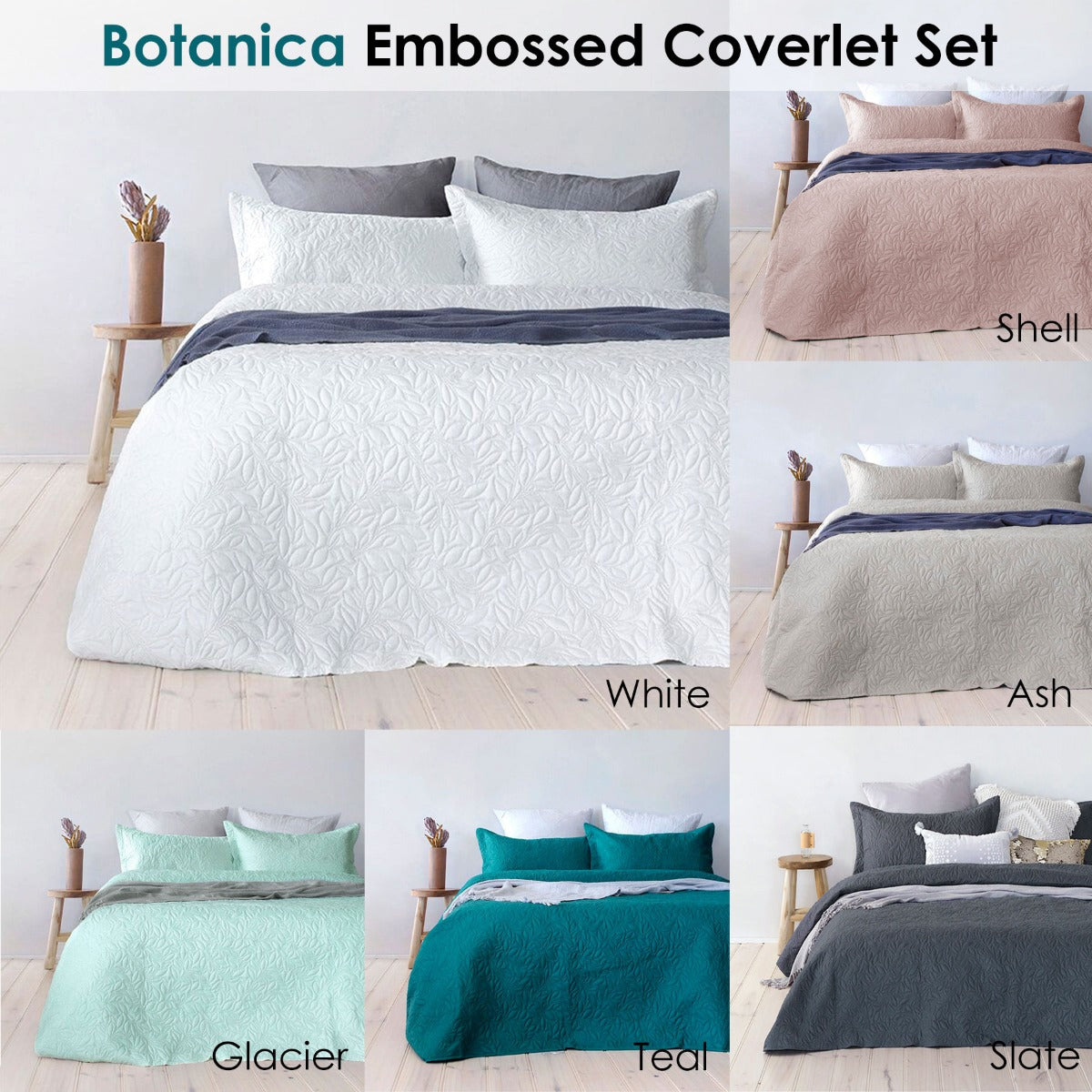 Cherington Coverlet Set, Queen King, Glacier