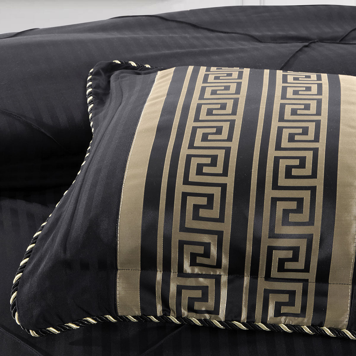 Tetbury Greek Key Jacquard Comforter 6pcs, Queen King
