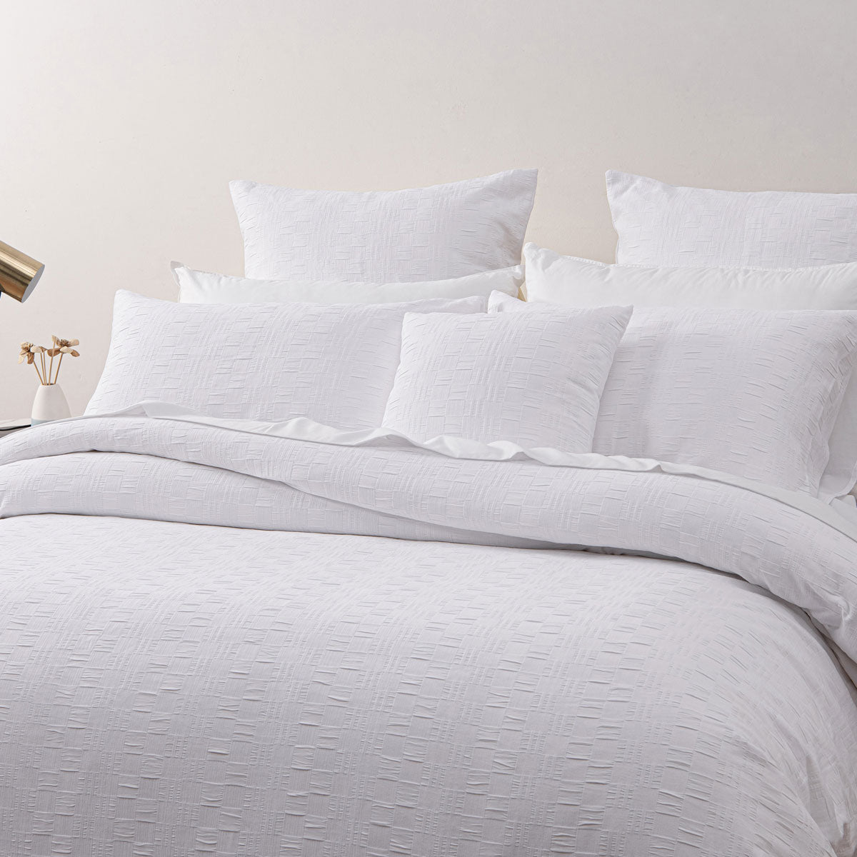 Bianca Cosmo Soft Chenille Geometric Quilt Cover Set — Allure Home Collections