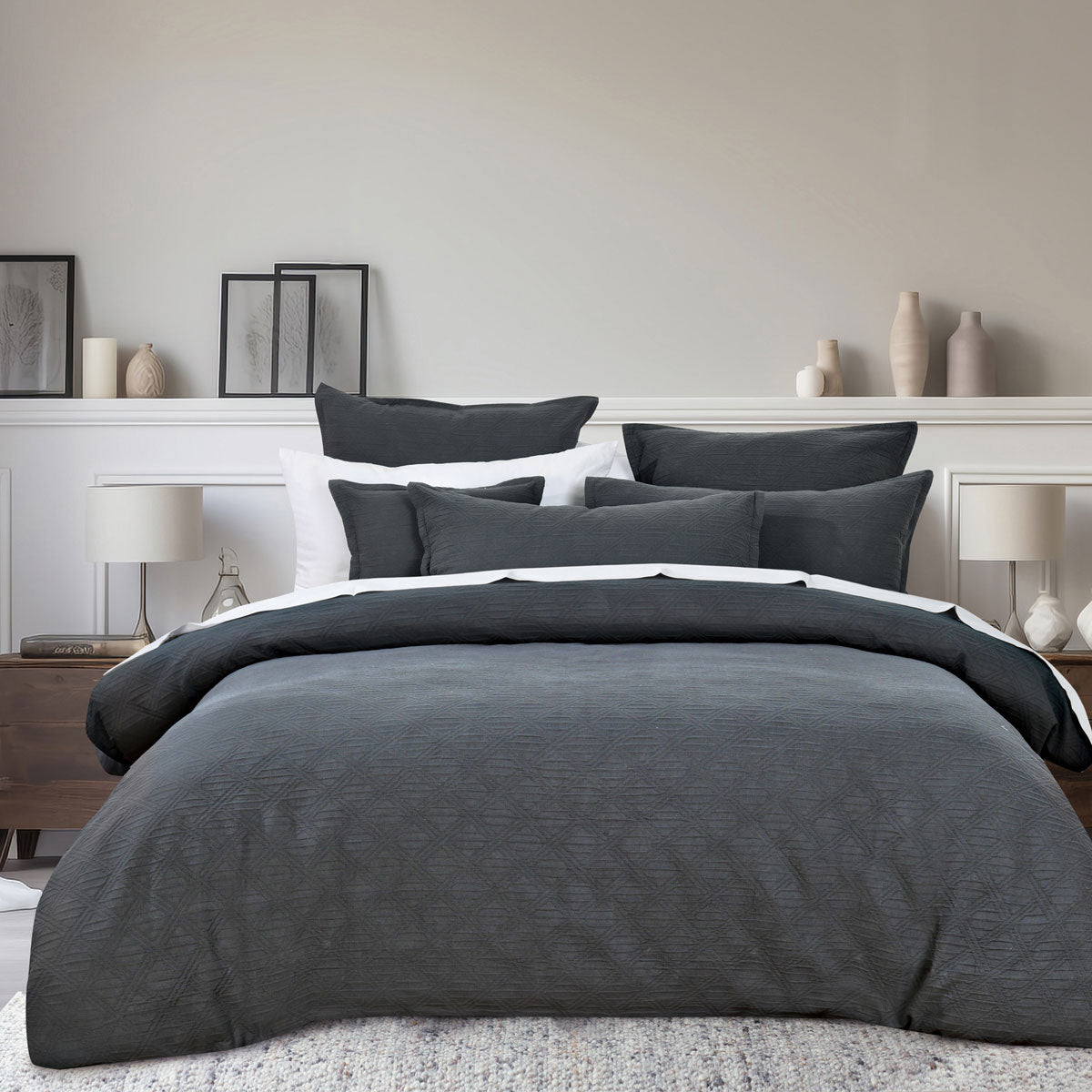 Bianca Hallston Pre-Washed Cotton Jacquard Quilt Cover Set — Allure Home Collections