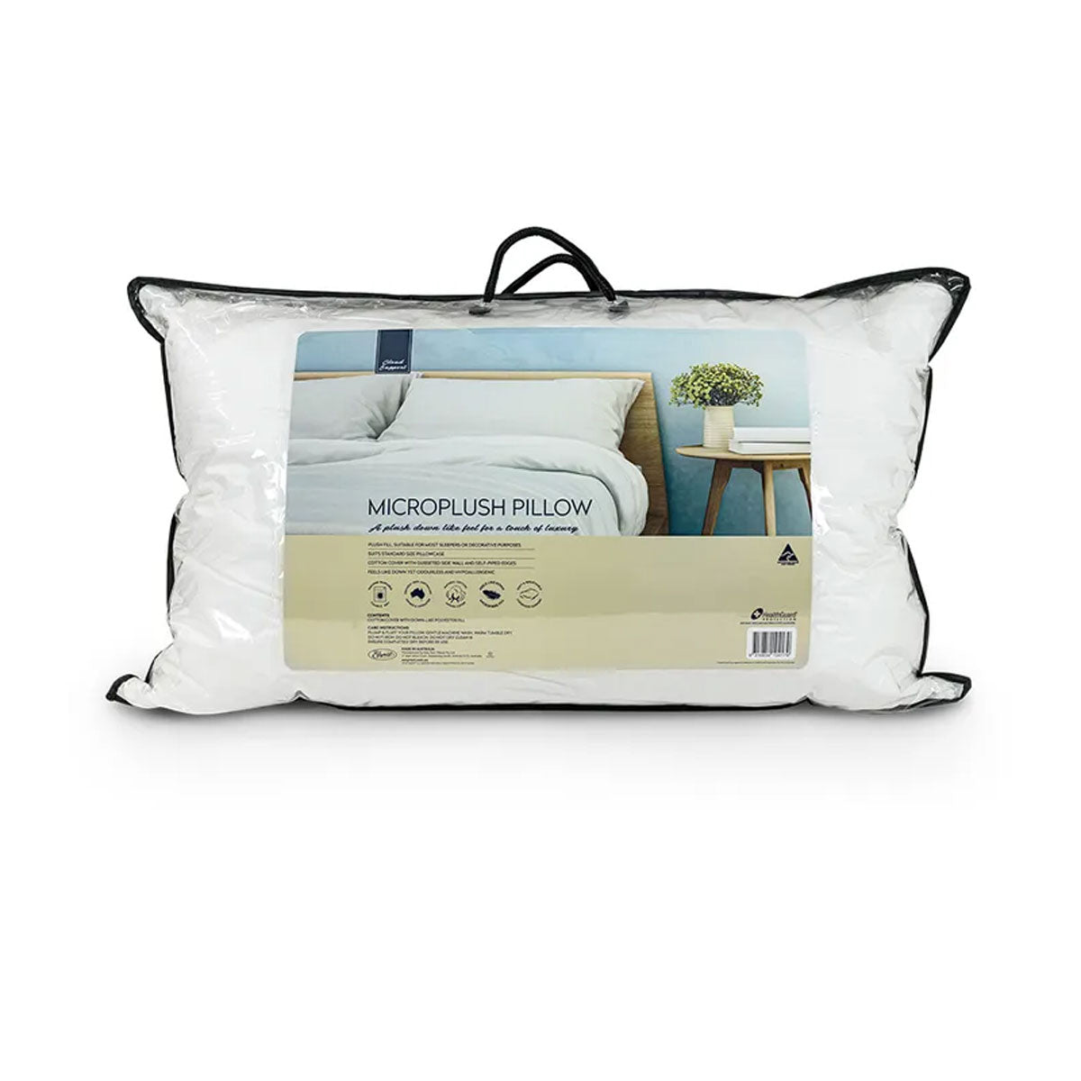 Easyrest Cloud Support Microplush Standard Pillow — 48x73cm, Down-Like Feel — Allure Home Collections
