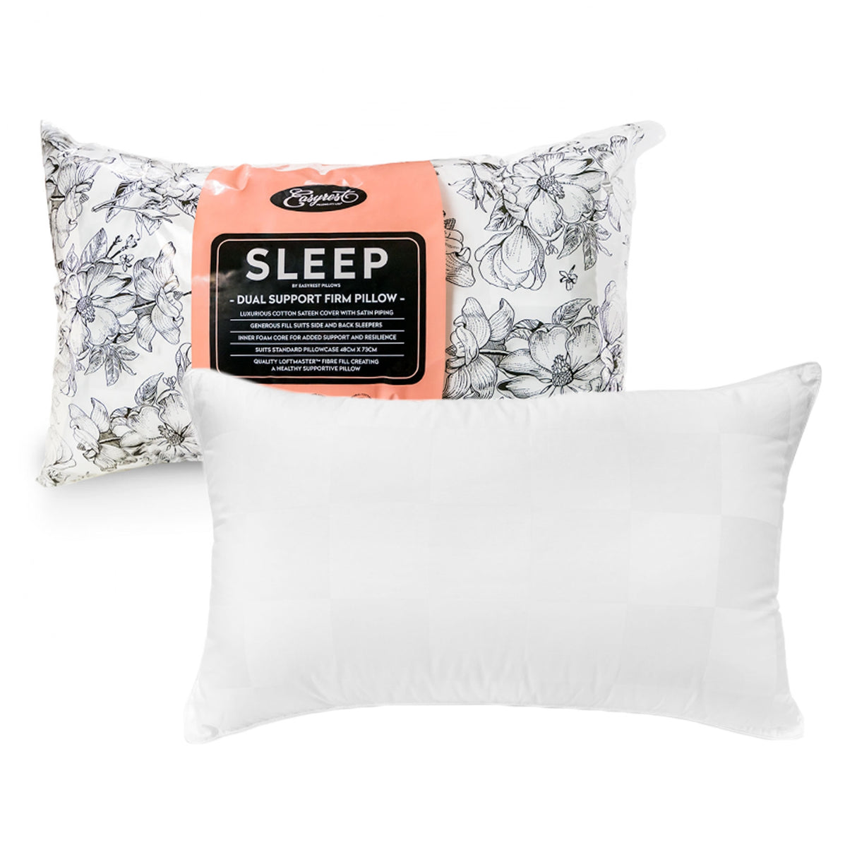 Easyrest SLEEP Dual Support Firm Standard Pillow — Side Sleepers, Luxury Range — Allure Home Collections