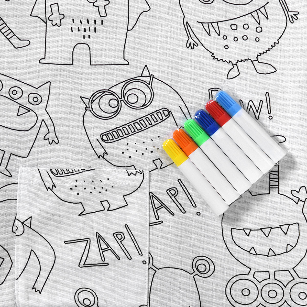 Borrowdale Colour Me In Picnic Blanket, Monster Squad, 125x125cm