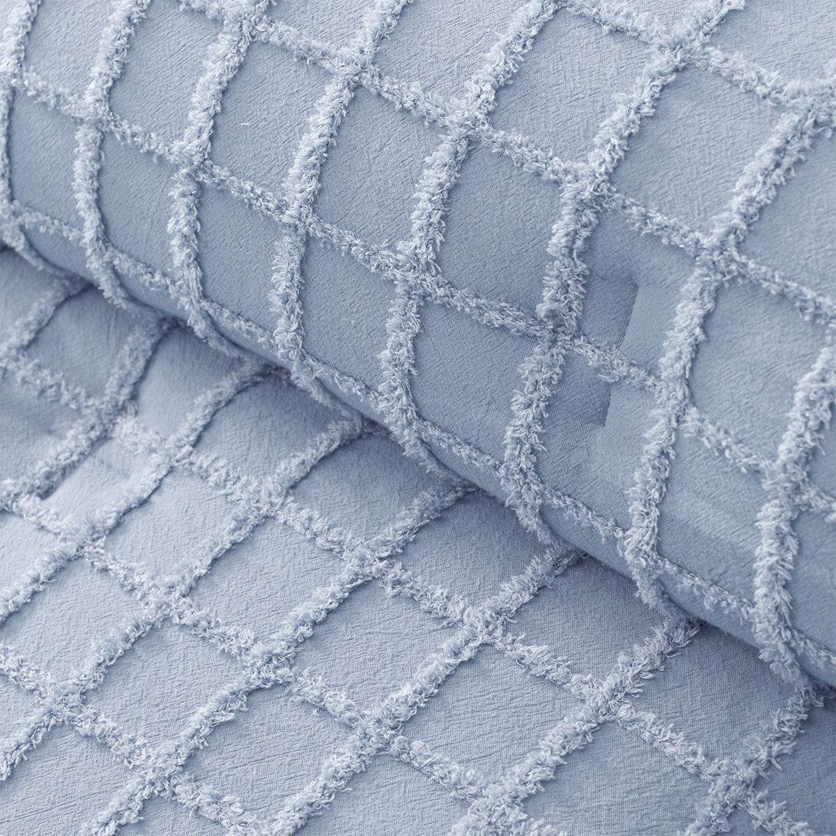 Cowley Parquet Comforter Set, Snooze Blue Queen