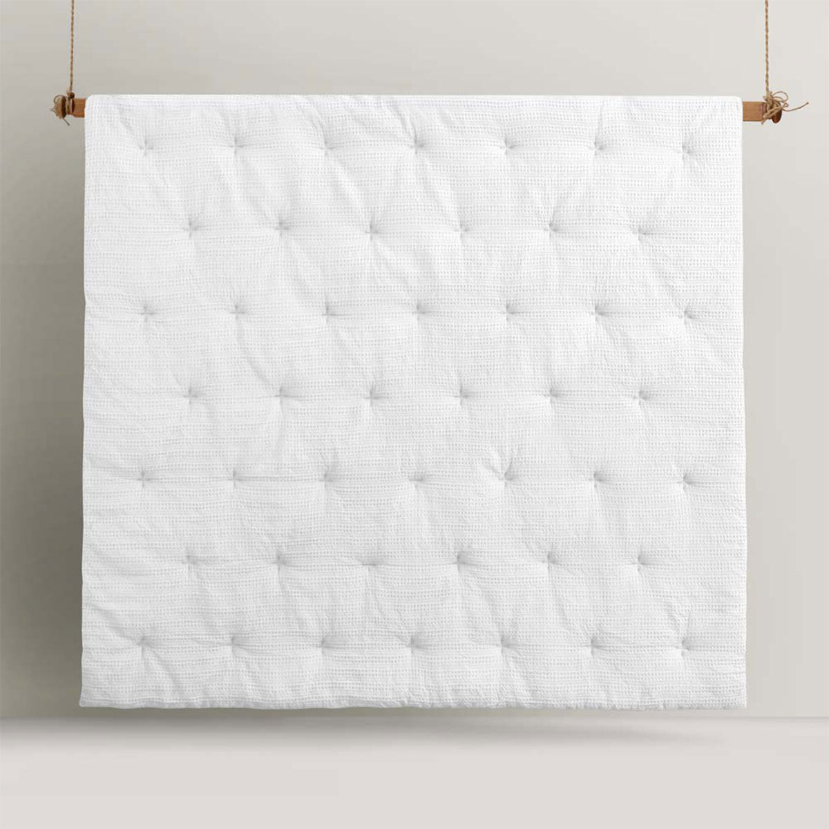 Woodmancote 3pcs Waffle Comforter Set, King, White