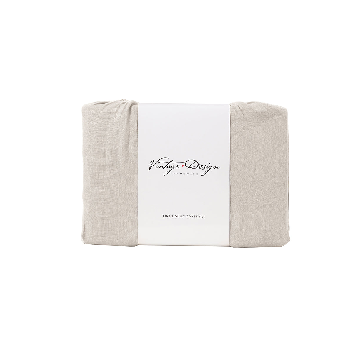 Vintage Design Homewares Natural French Linen Quilt Cover Set — Allure Home Collections