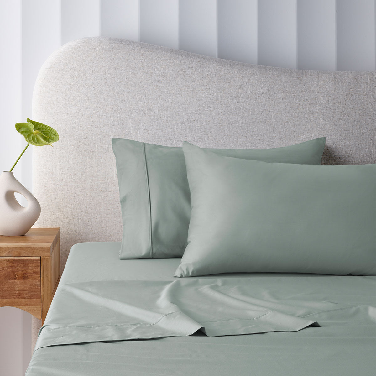 Accessorize 400TC Bamboo Cotton Sheet Set with Fitted Sheet, Flat Sheet & Pillowcases