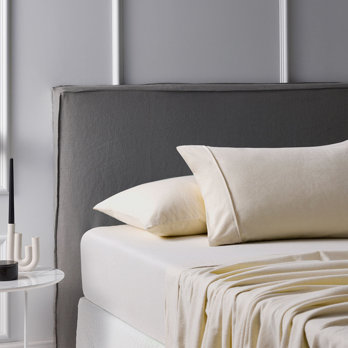 Accessorize Cotton Flannelette Sheet Set in Stone