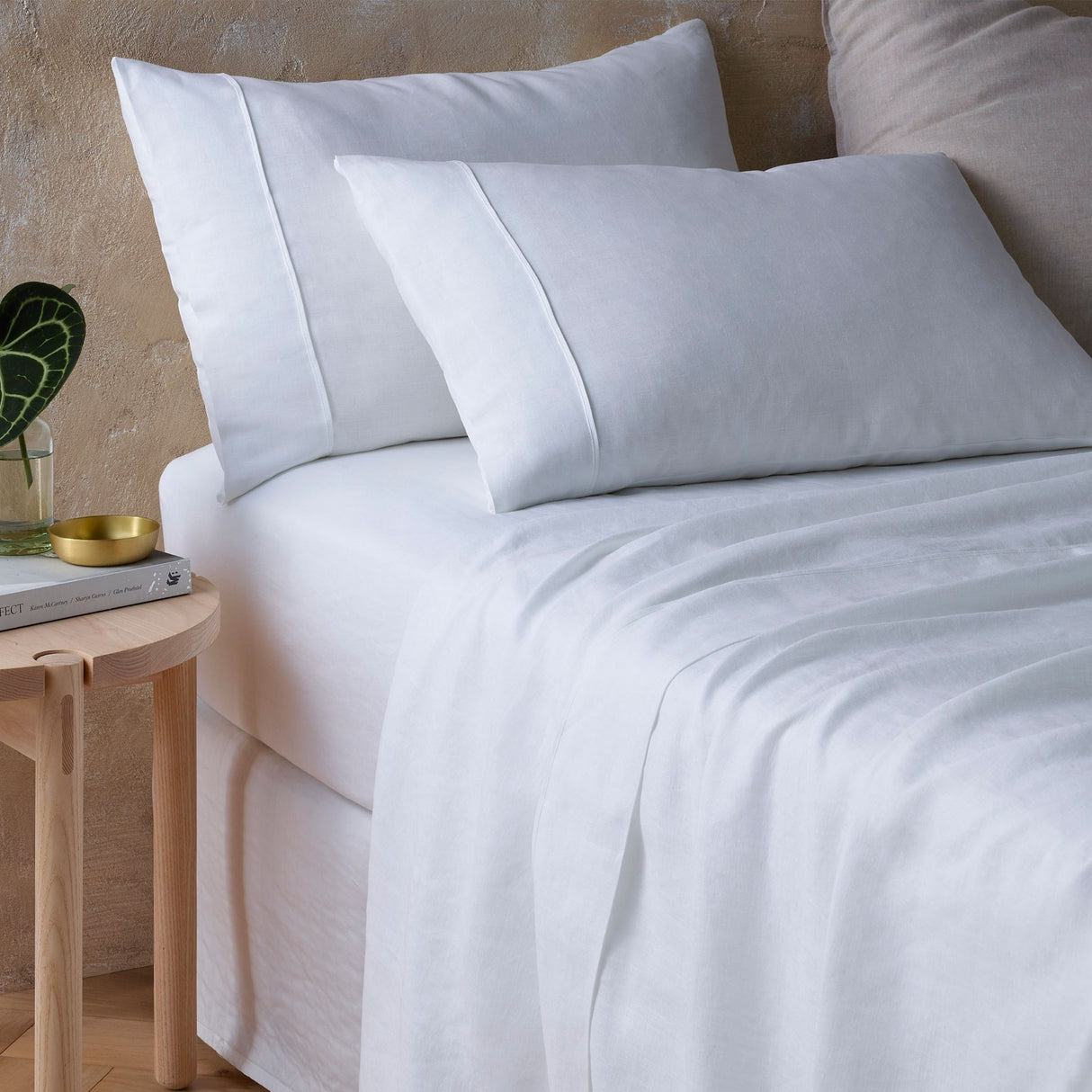 Vintage Design Homewares White Hemp Sheet Set Premium Breathable Bedding Collection