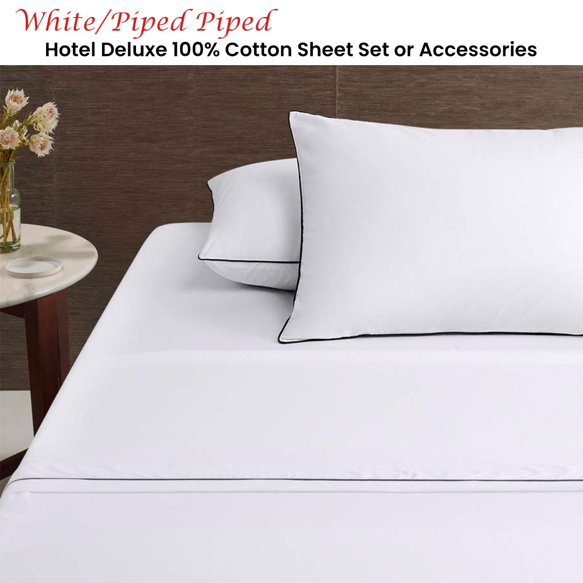 Accessorize Hotel Deluxe 100% Cotton Sheet Set — Luxury Hotel-Style Bedding — Allure Home Collections