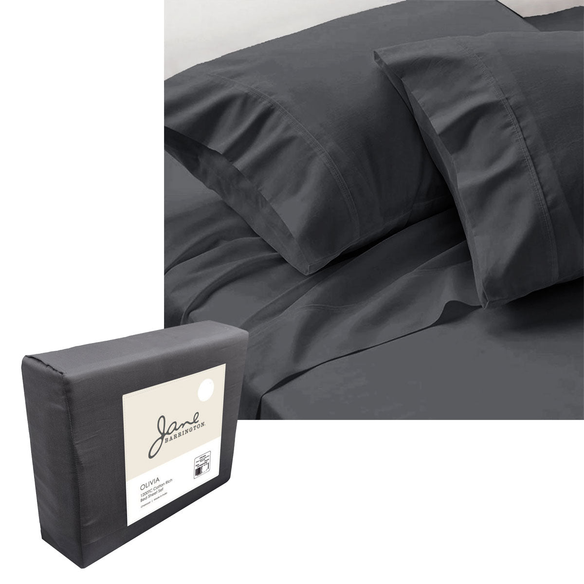 Jane Barrington Olivia 1200TC Cotton Rich Sheet Set — Luxury Bed Linen — Allure Home Collections