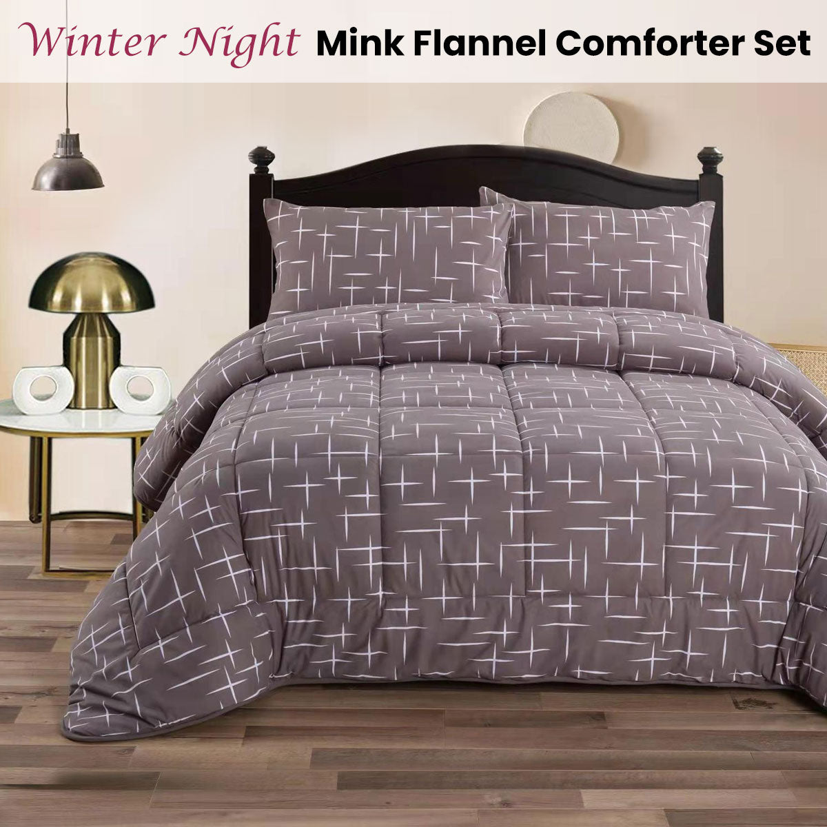 Througham Comforter Set, King, Winter Night