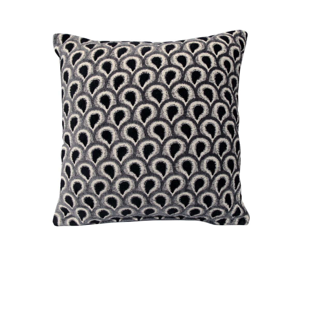 Rapee Peacock Feather Texture Cushion Cover — Black and Gold — Allure Home Collections
