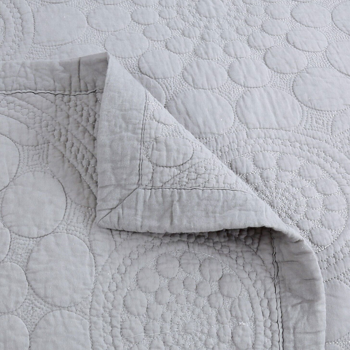 Shipton Cotton Coverlet Set, Queen, Silver
