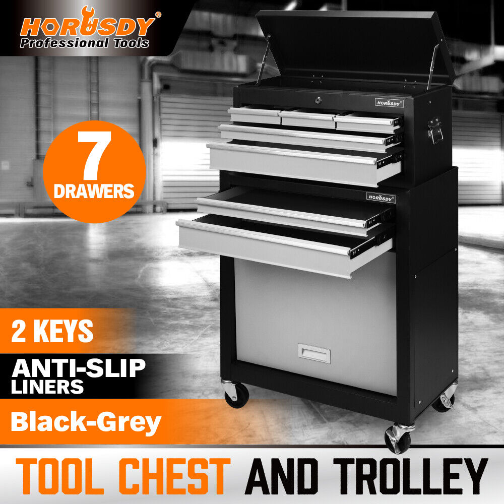 7 Drawer Tool Trolley Cabinet with Castors