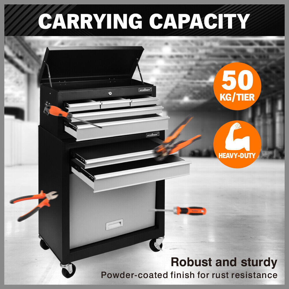 7 Drawer Tool Trolley Cabinet with Castors