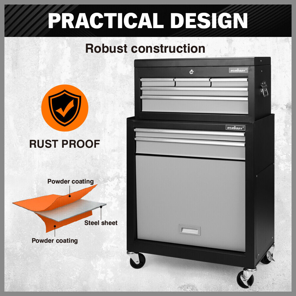 7 Drawer Tool Trolley Cabinet with Castors