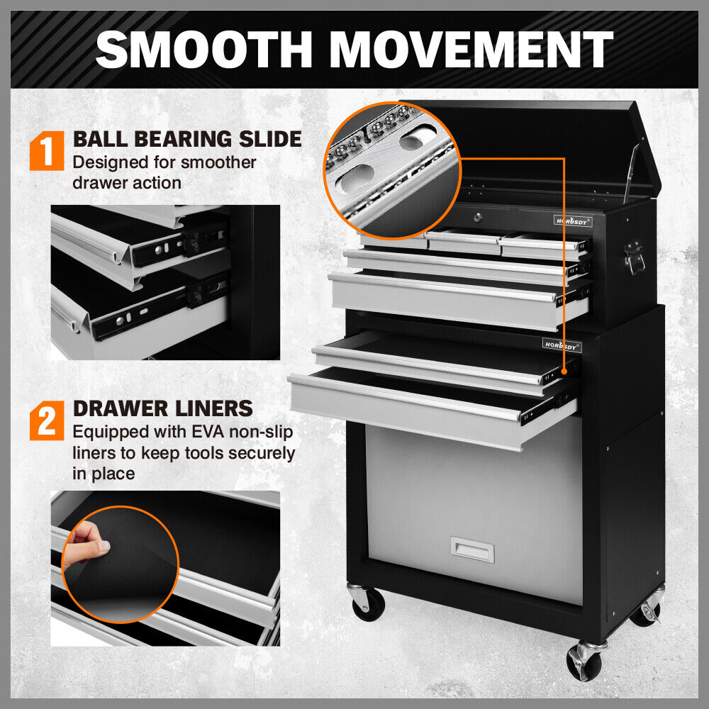 7 Drawer Tool Trolley Cabinet with Castors