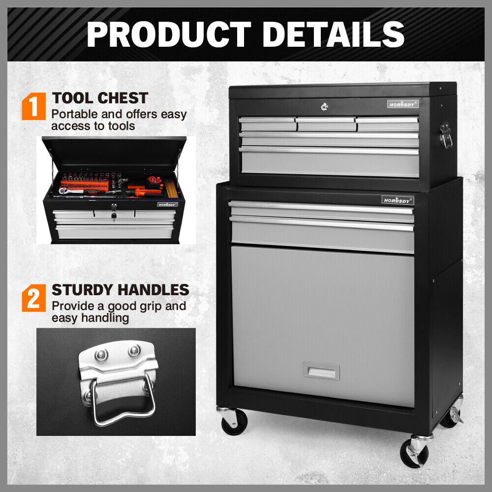 7 Drawer Tool Trolley Cabinet with Castors