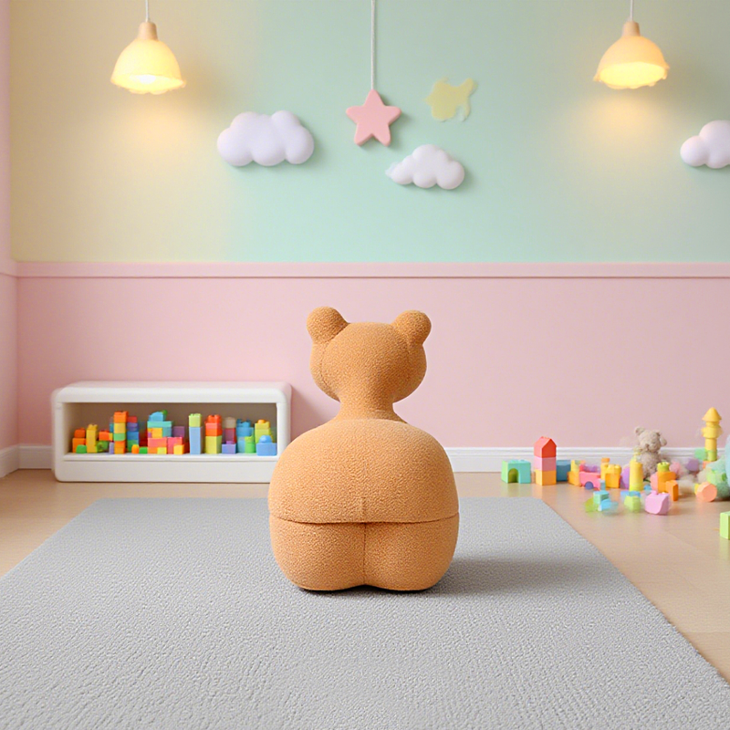 Kids Lamb Stool, Brown