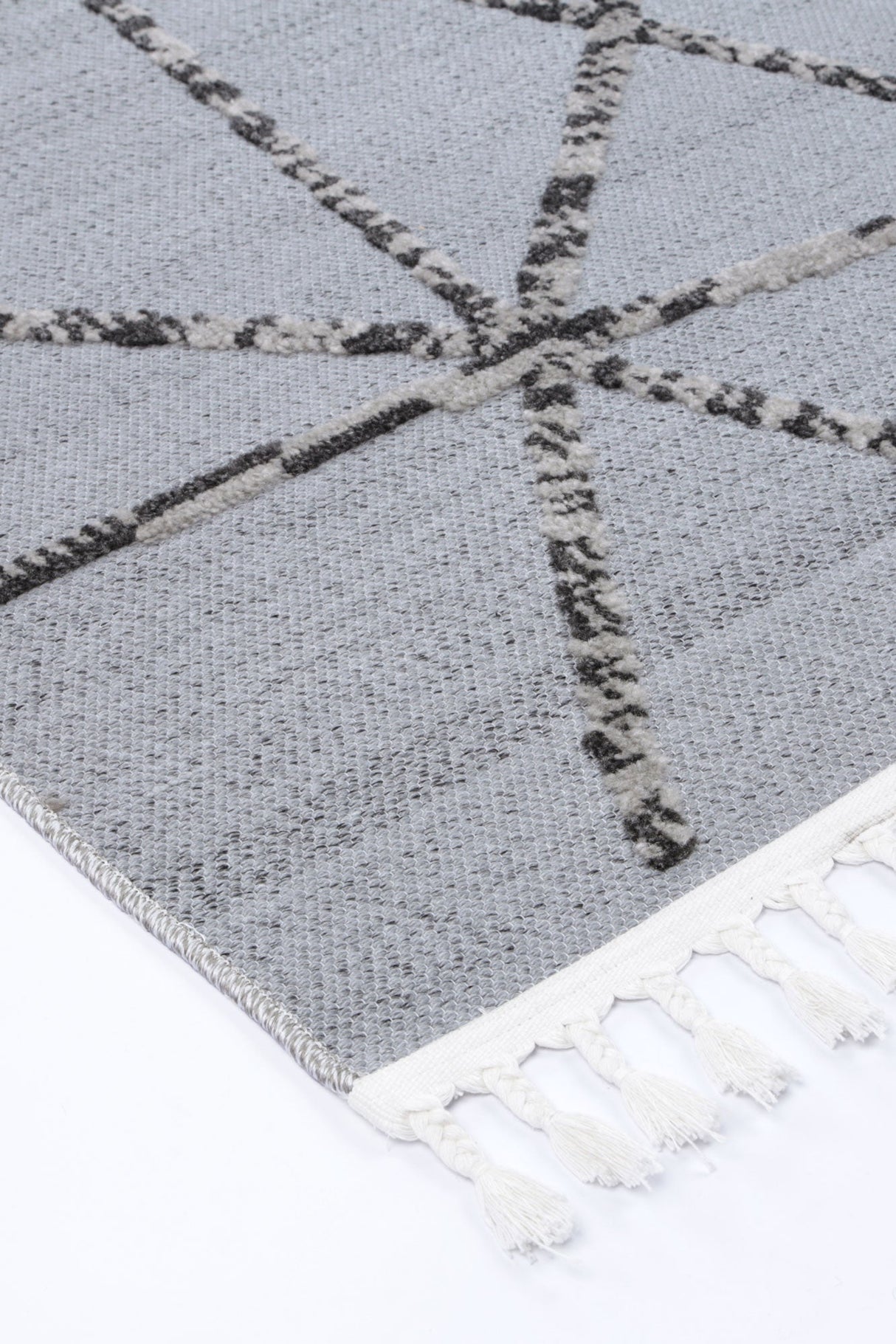 Modern Geometric Floor Rug, Grey Anthracite 300x400cm - view 5
